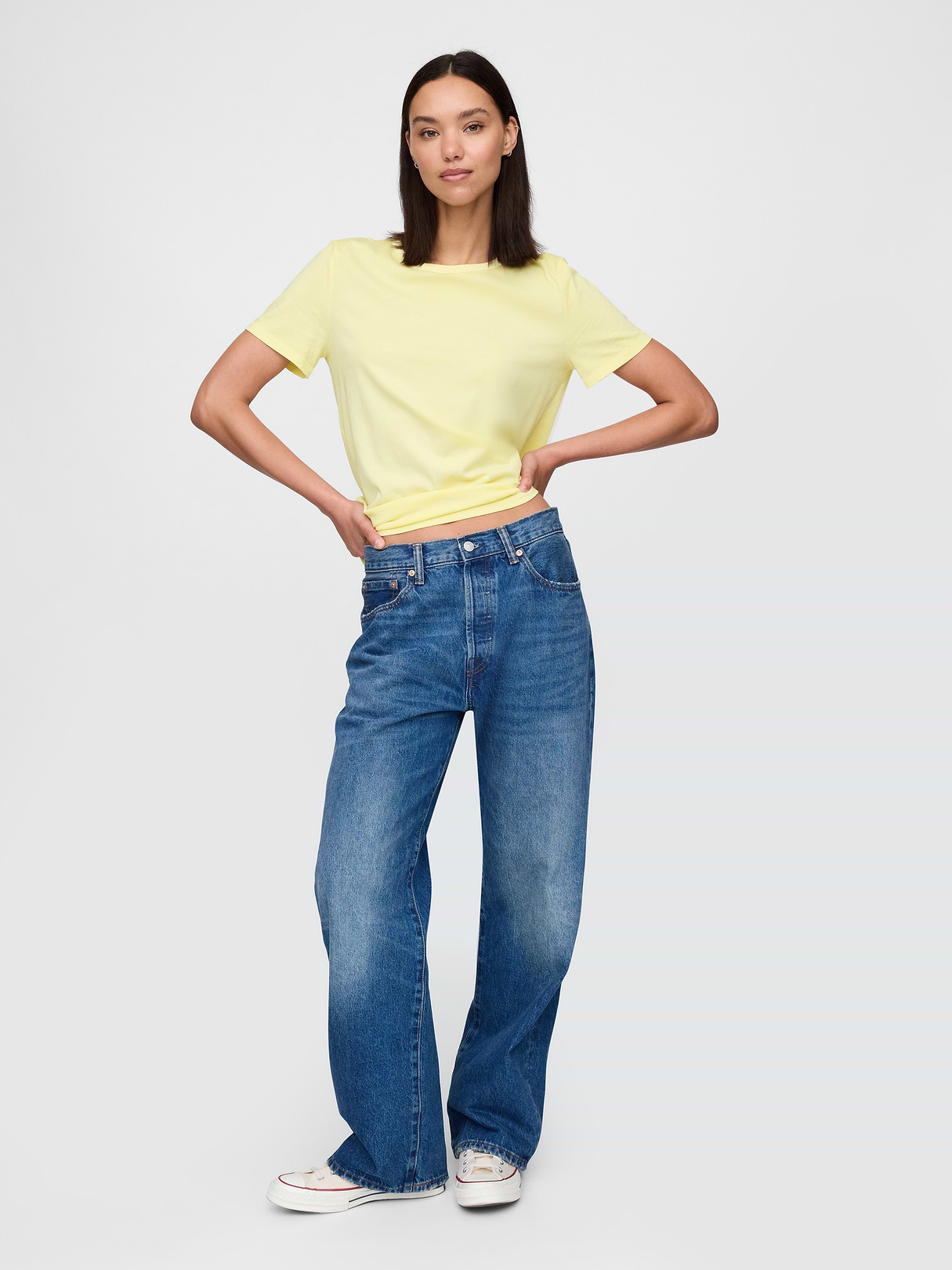 Organic Cotton VintageSoft T-Shirt - Pale banana yellow