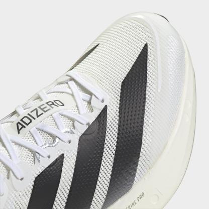 Men's adidas Adizero Boston 13 Running Shoes - White/Black/Dash Grey - Detail shot