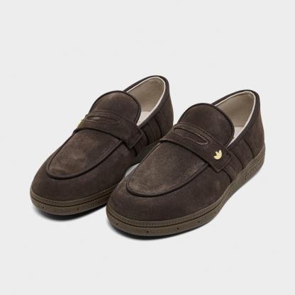 Women's adidas Originals Handball Spezial Loafer Casual Shoes - Part 1 - Aurora Coffee/Aurora Coffee/Gum - Both shoes facing left
