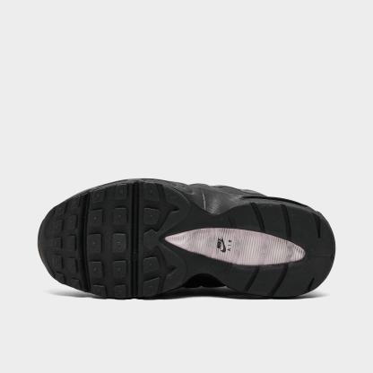 Little Kids' Nithtke Air Max 95 Premium Casual Shoes - Black/Pink Foam/White/Medium Grey - Bottom view