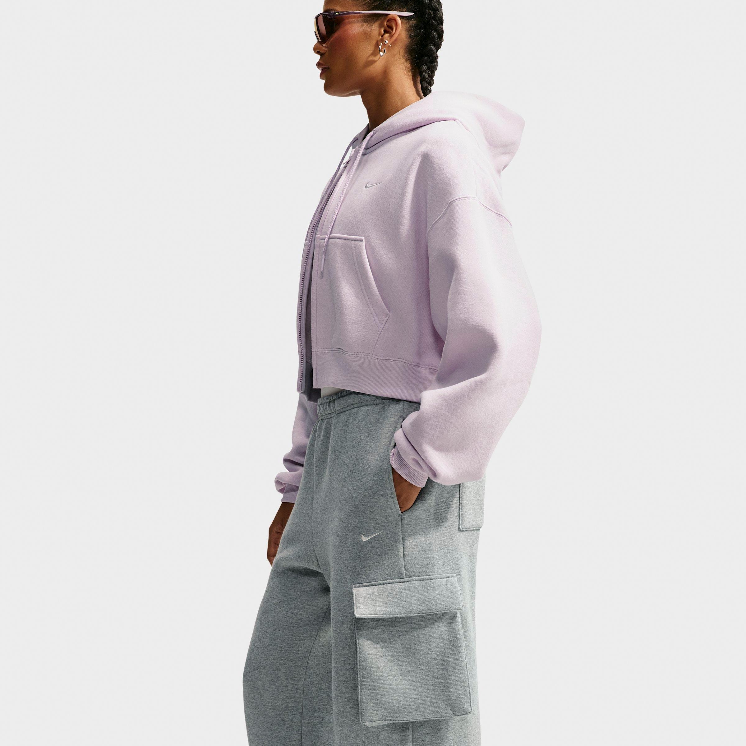 Women's Nithtke Studio Fleece Medium-Weight High-Rise Oversized Cargo Pants - Dark Grey Heather/Sail