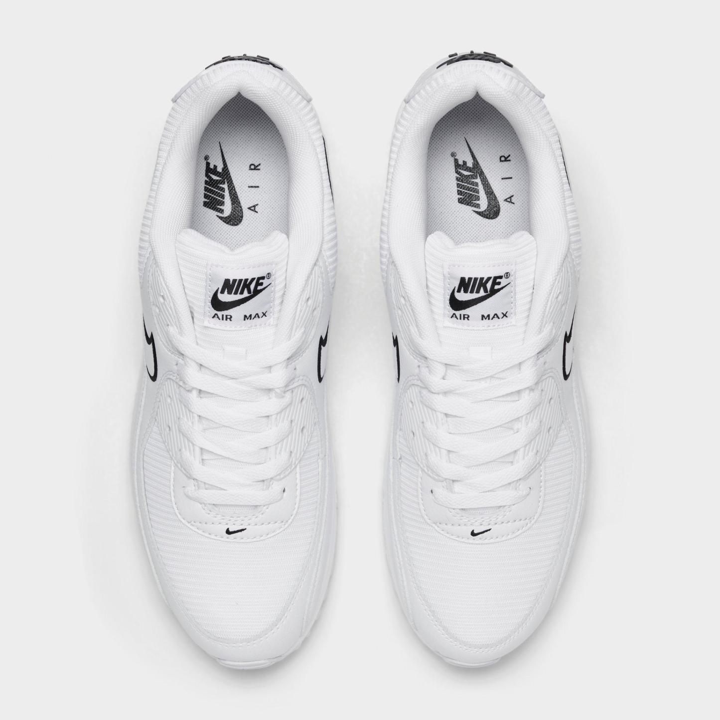 Men's Nithtke Air Max 90 Casual Shoes - Part 1 - White/Black - Top view