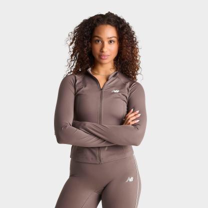 Women's New Balance Piped Full-Zip Training Jacket - Cortado - view 1