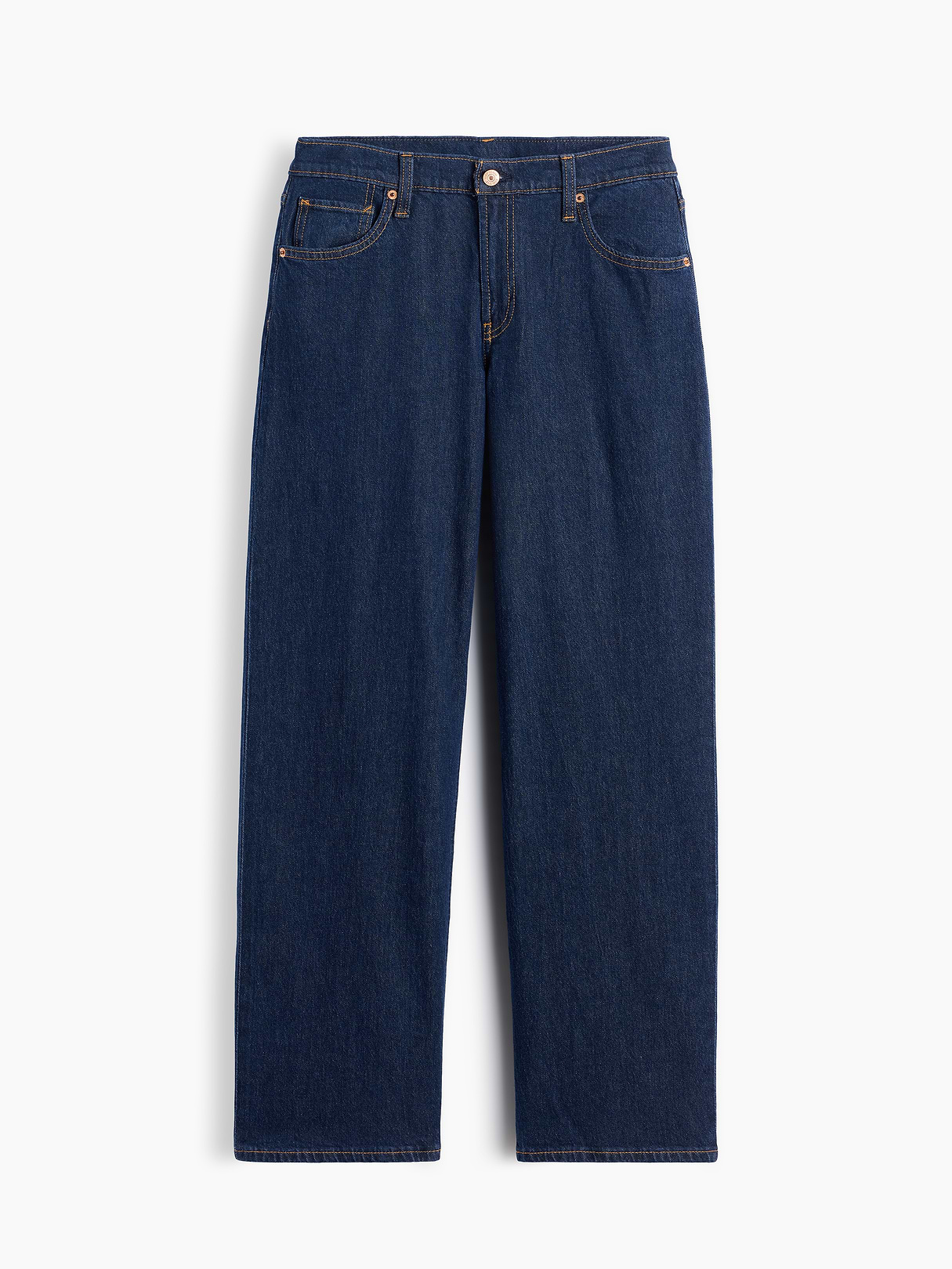 Low Rise '90s Loose Jeans - Dark blue indigo