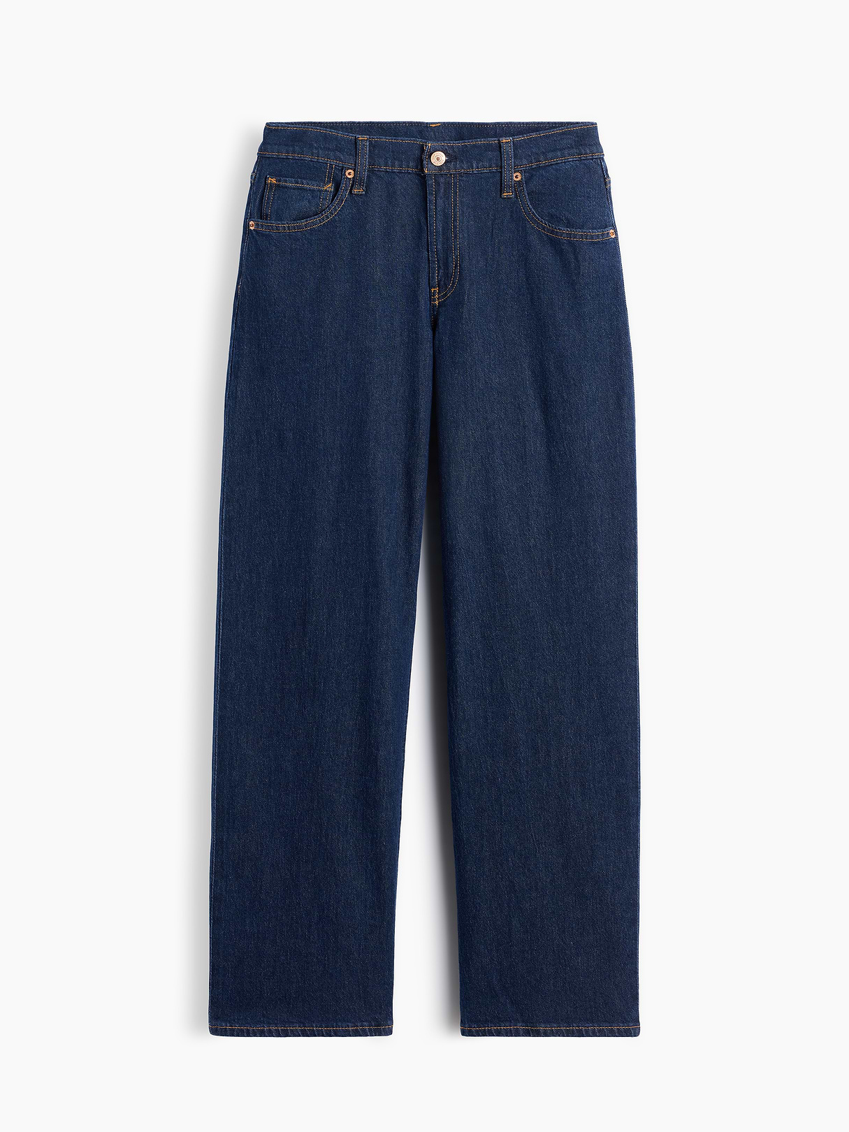 Low Rise '90s Loose Jeans - Dark blue indigo