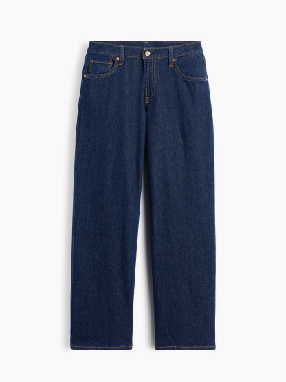 Low Rise '90s Loose Jeans - Dark blue indigo