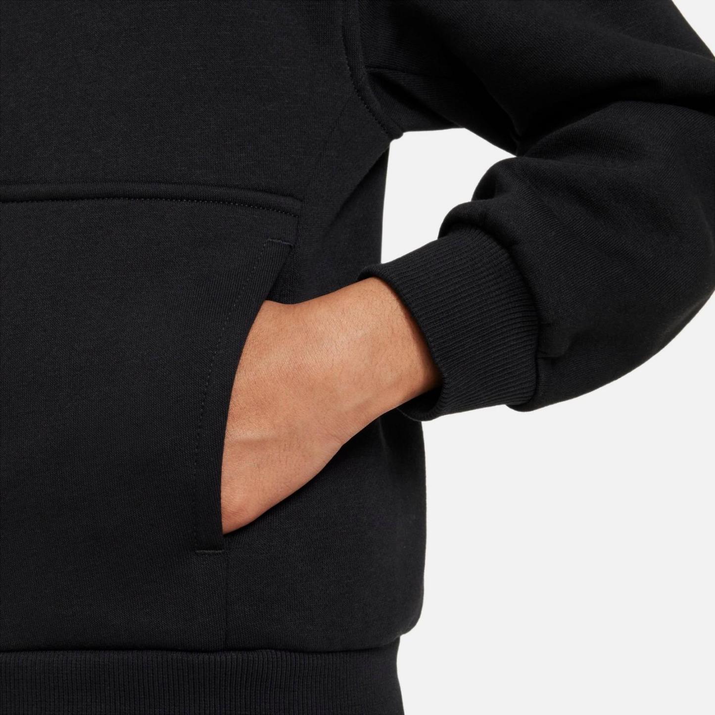 Big Kids' Nike Sportswear Club Fleece Full-Zip Hoodie - Black/White