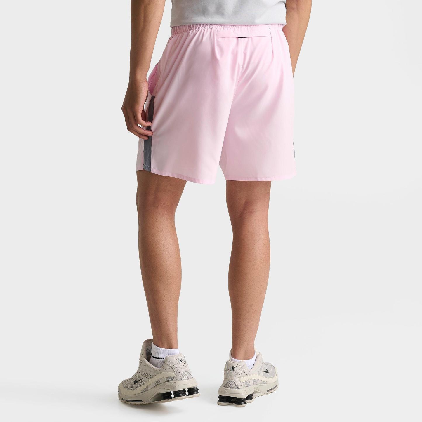 Men's Nithtke Dri-FIT Challenger Brief-Lined 7" Running Shorts - Pink Foam/Smoke Grey