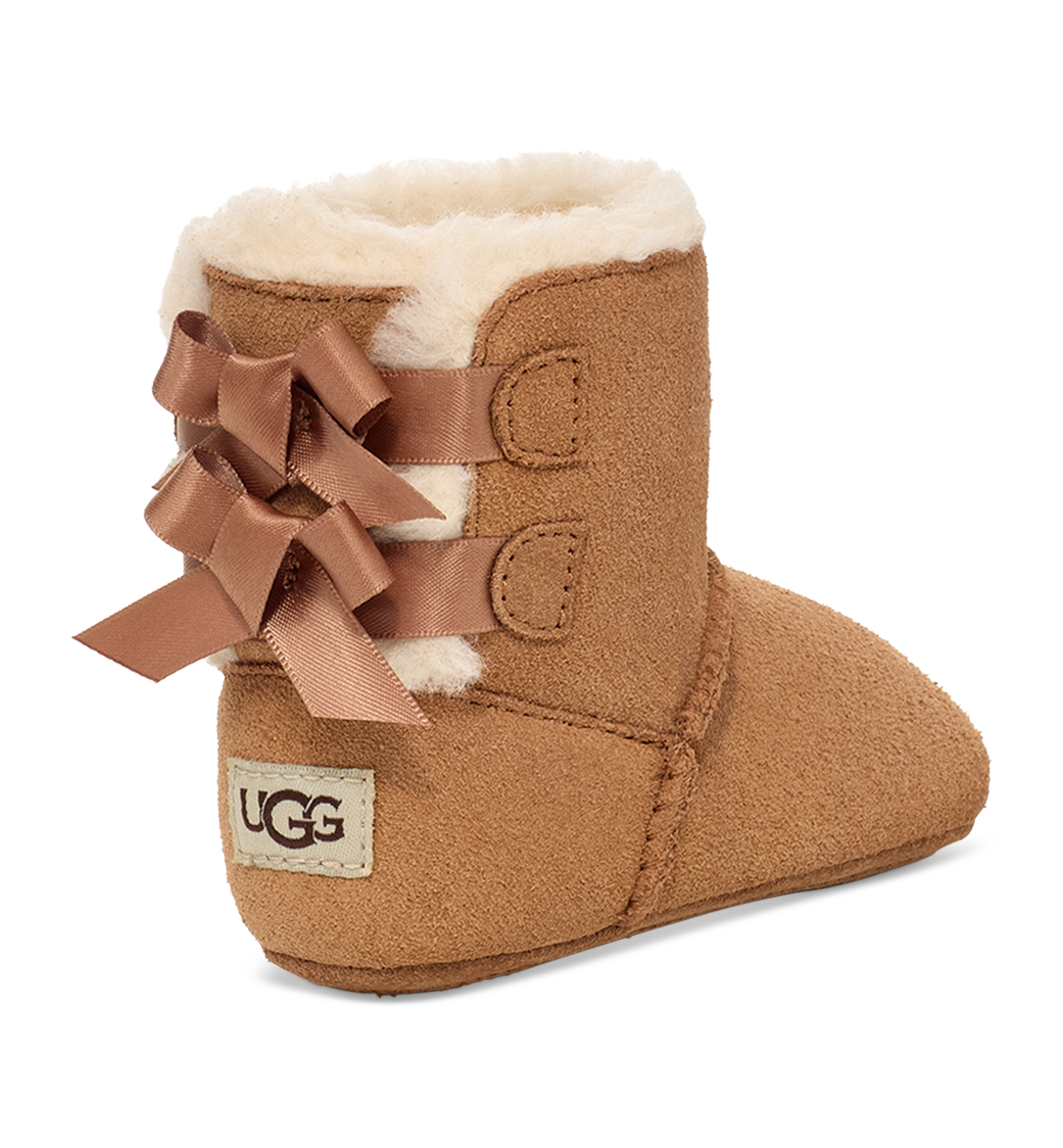 UGG® Baby Bailey Bow Booties - Chestnut