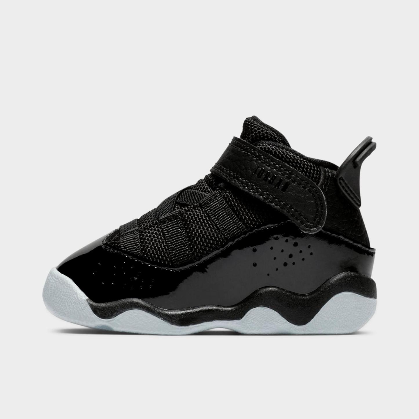 Kids' Toddler Air Jordan 6 Rings Basketball Shoes - Black/White - view 1