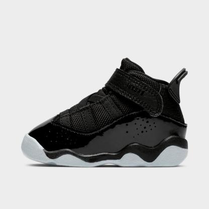 Kids' Toddler Air Jordan 6 Rings Basketball Shoes - Black/White - view 1