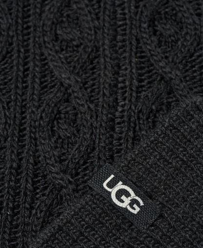 UGG® Women's Rensa Cable-Knit Knee-High Socks - Black