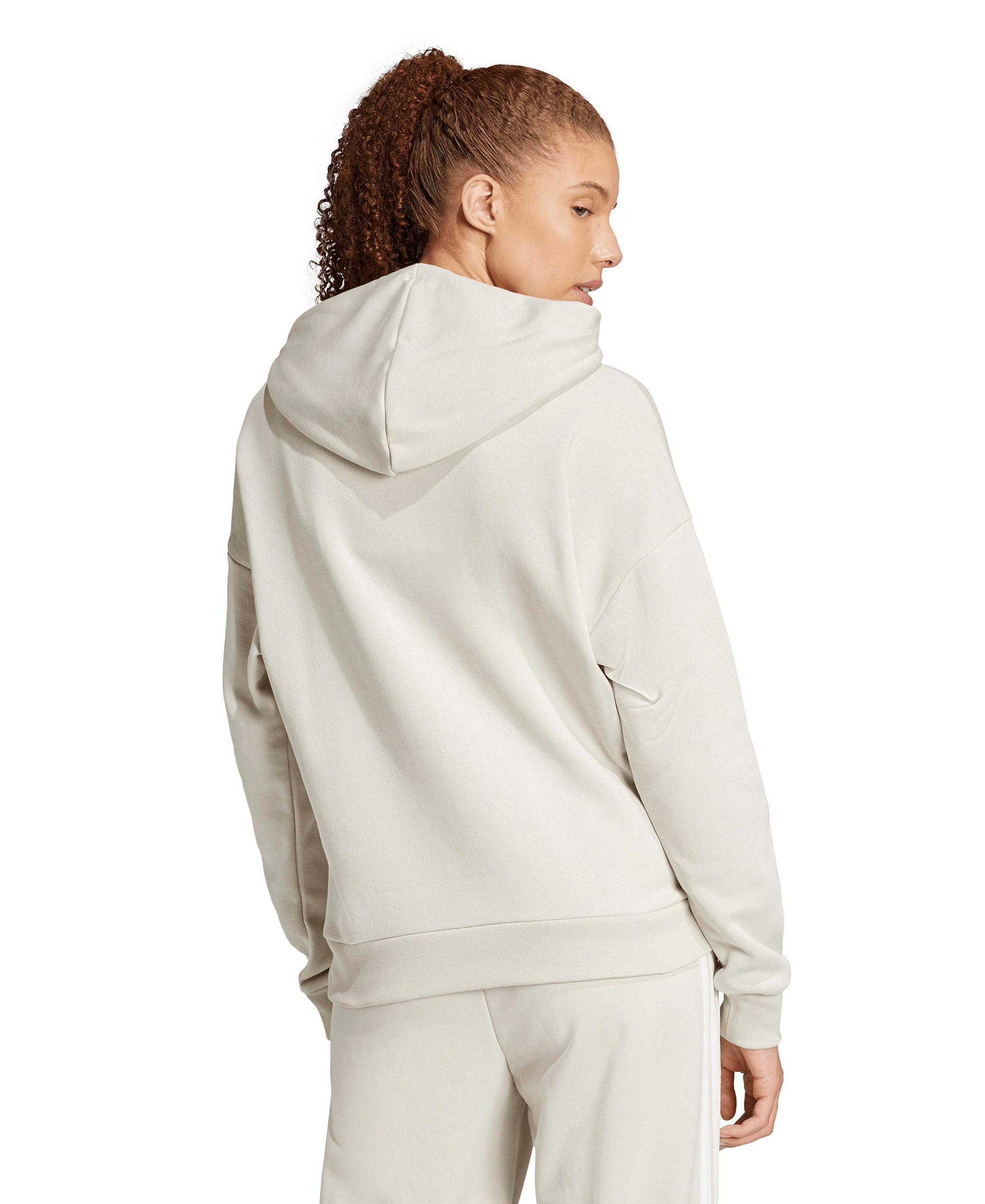 adidas Women's Essentials Long-Sleeve Logo Hoodie - Wonder Alumina/White