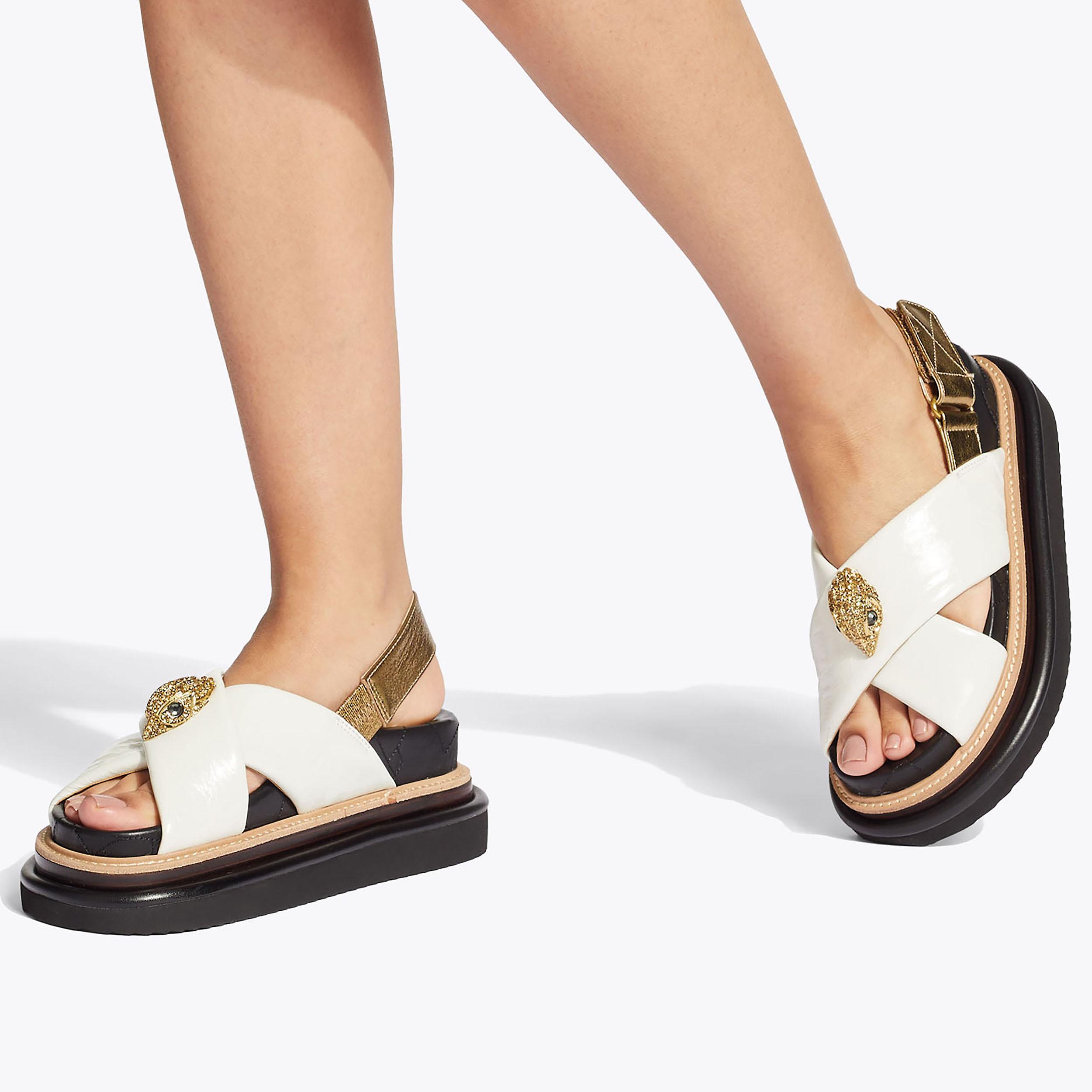 Kurt Geiger London Orson Cross Strap Sandal - White - view 2