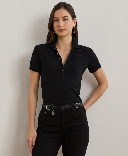 Lauren Ralph Lauren Piqué Polo Shirt - Polo Black