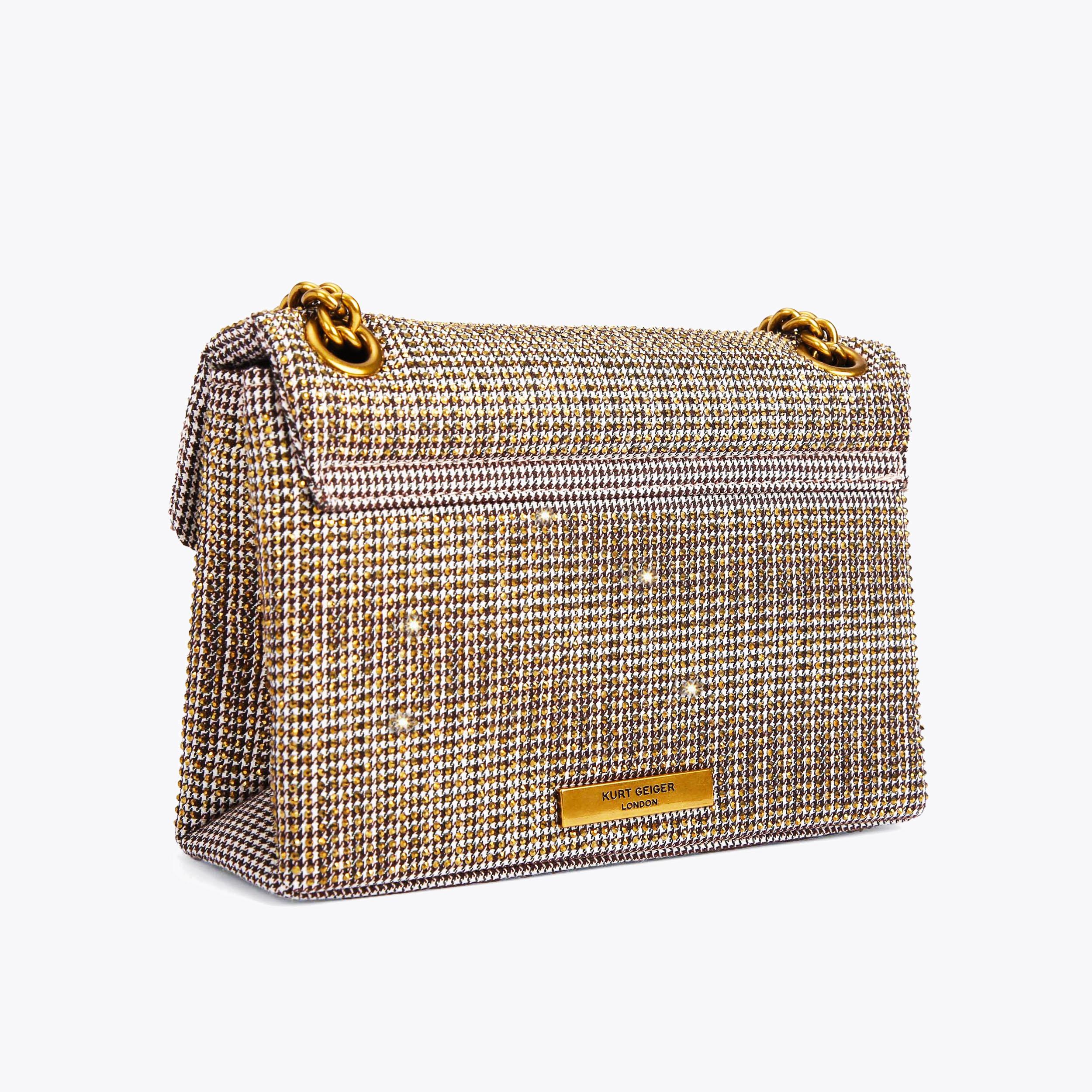 Kurt Geiger London Mini Fabric Kensington Bag - Beige - view 4