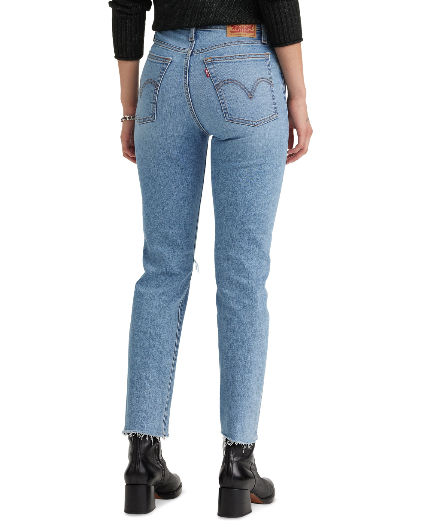 Levi's Women's Wedgie Straight-Leg High-Rise Cropped Jeans - Night Sight