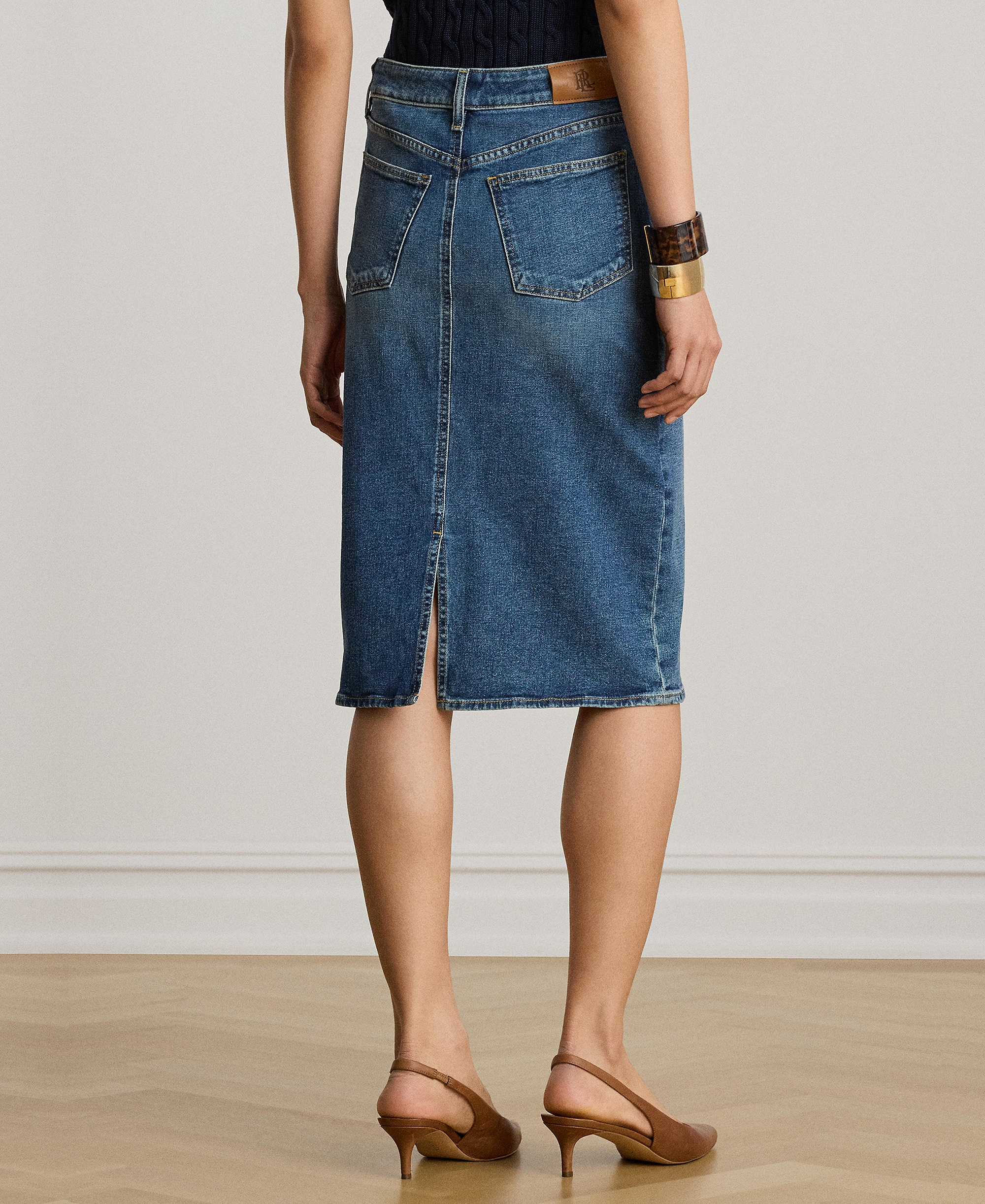 Lauren Ralph Lauren Women's Denim Pencil Skirt - Atlantic Blue Wash
