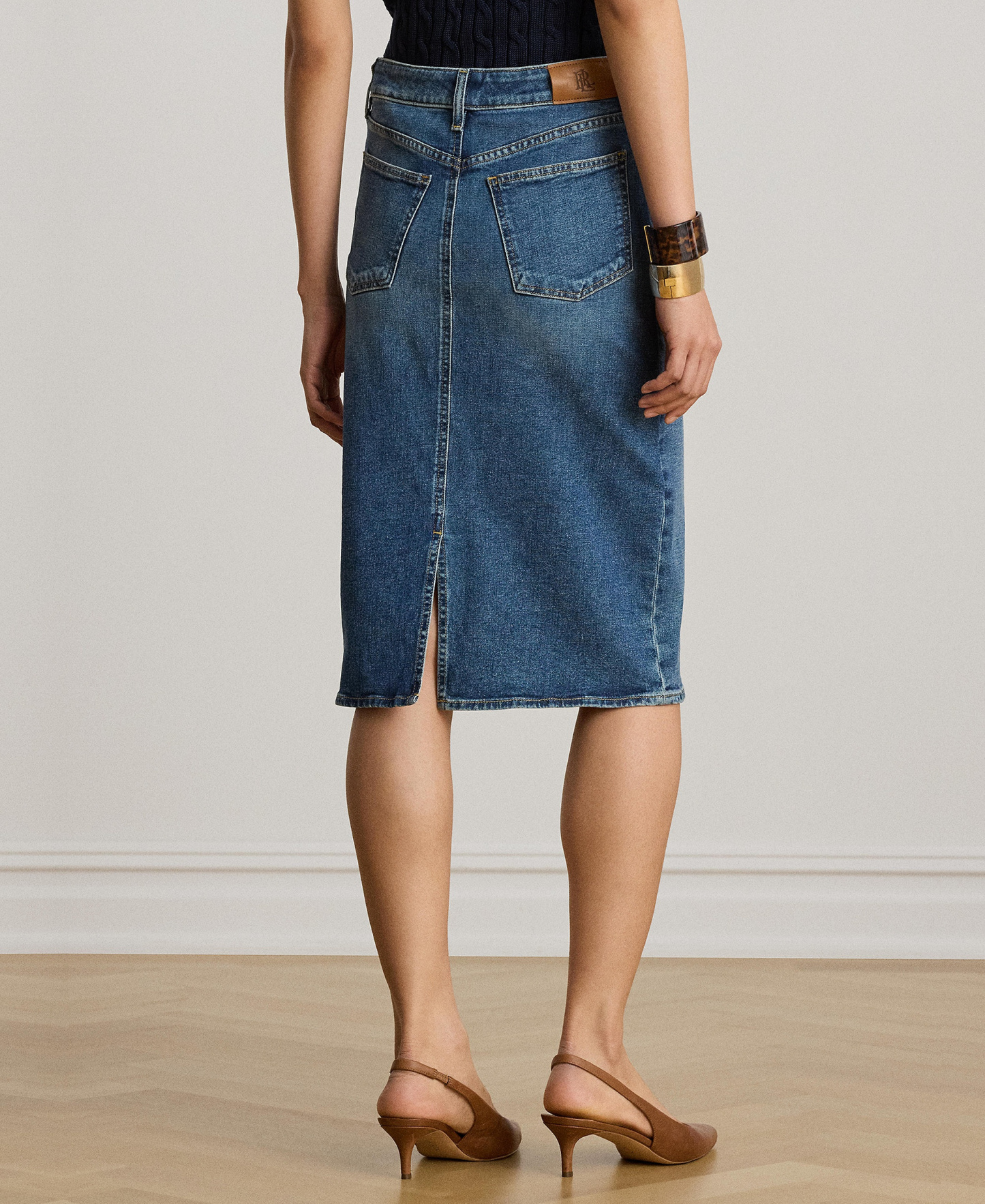 Lauren Ralph Lauren Women's Denim Pencil Skirt - Atlantic Blue Wash