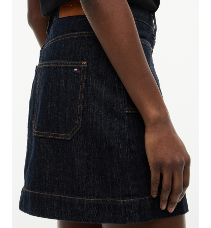 Tommy Hilfiger Women's Cotton Denim High-Rise Miniskirt - Rinse