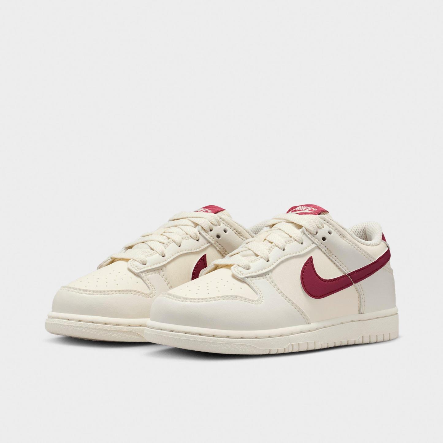 Little Kids' Nithtke Dunk Low Casual Shoes - Part 2 - Soft Pearl/Pink Smoke - Both shoes facing left