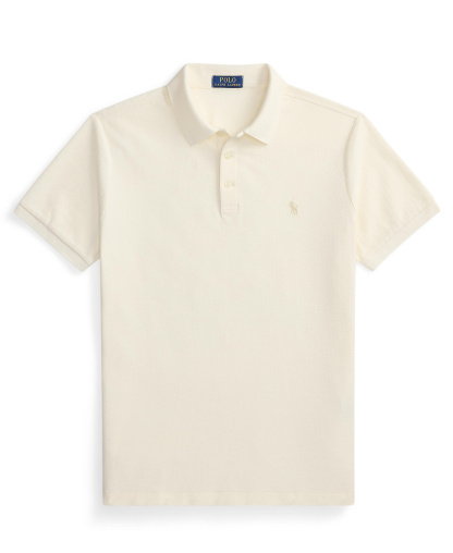 Polo Ralph Lauren Men's Custom Slim-Fit Honeycomb-Mesh Polo Shirt - Pale Cream