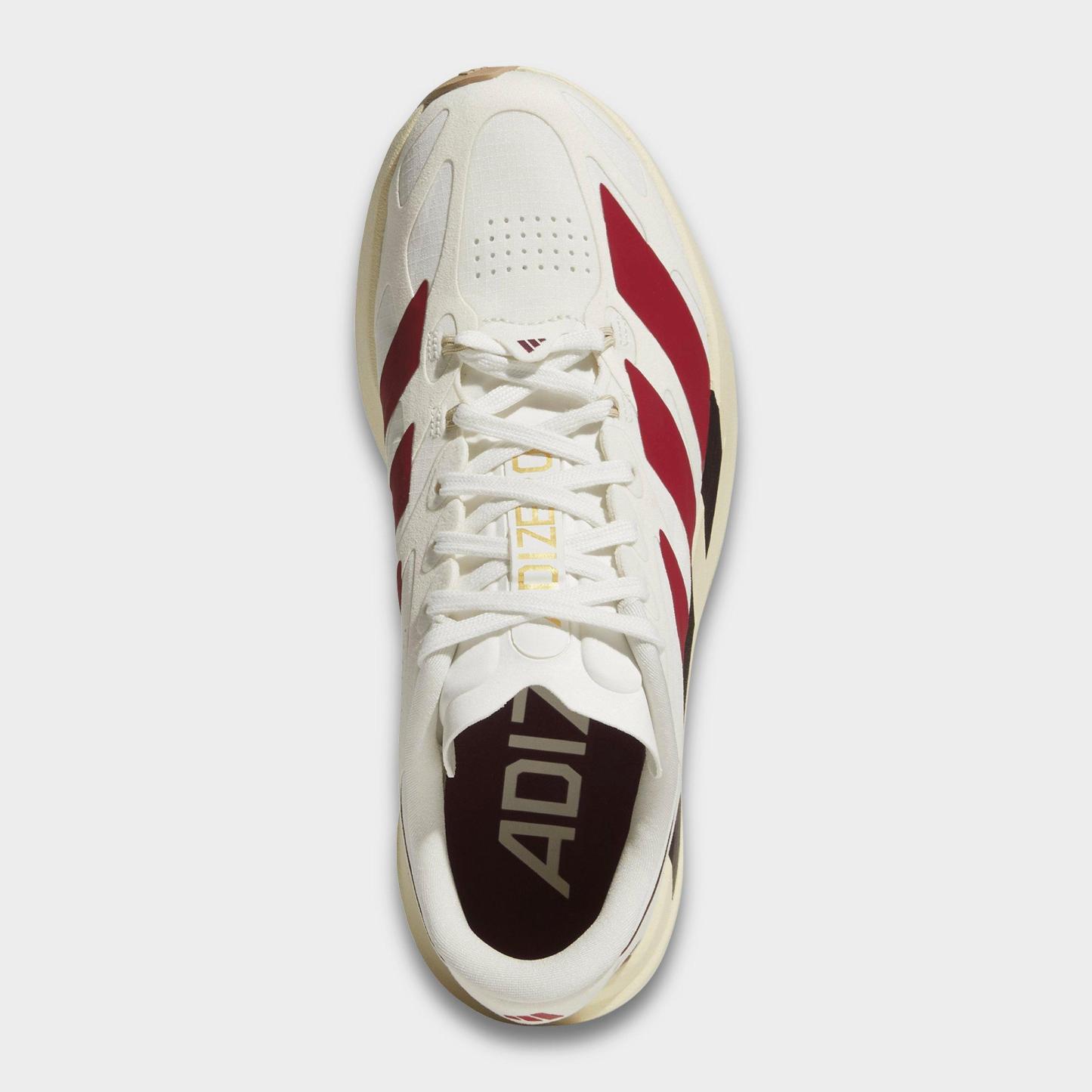 Women's adidas Adizero EVO SL Exo Running Shoes - Part 2 - Core White/Team Victory Red/Cream White - Top view