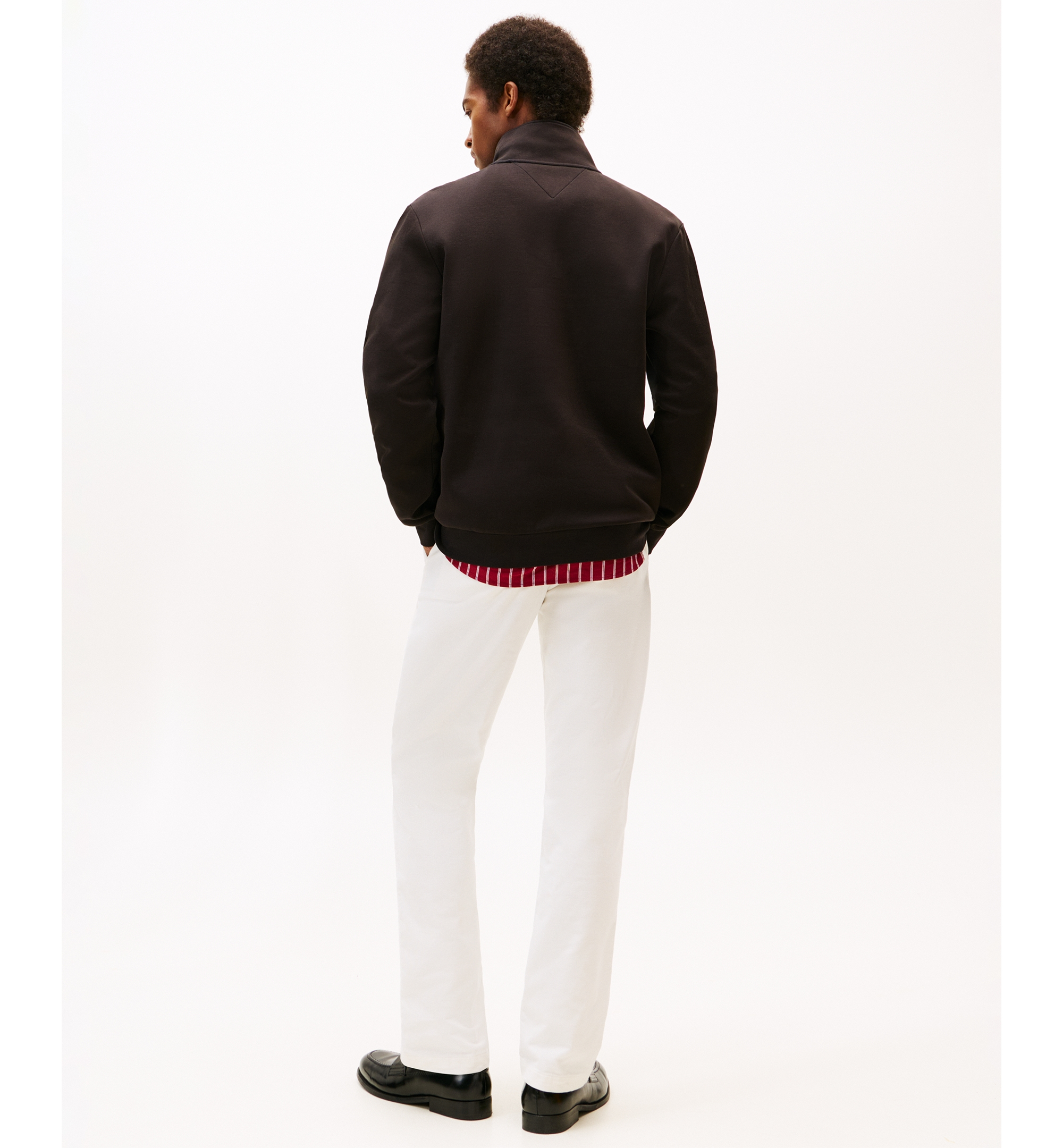 Tommy Hilfiger Men's Essential Intechno Knit Regular-Fit Quarter-Zip Sweatshirt - Black