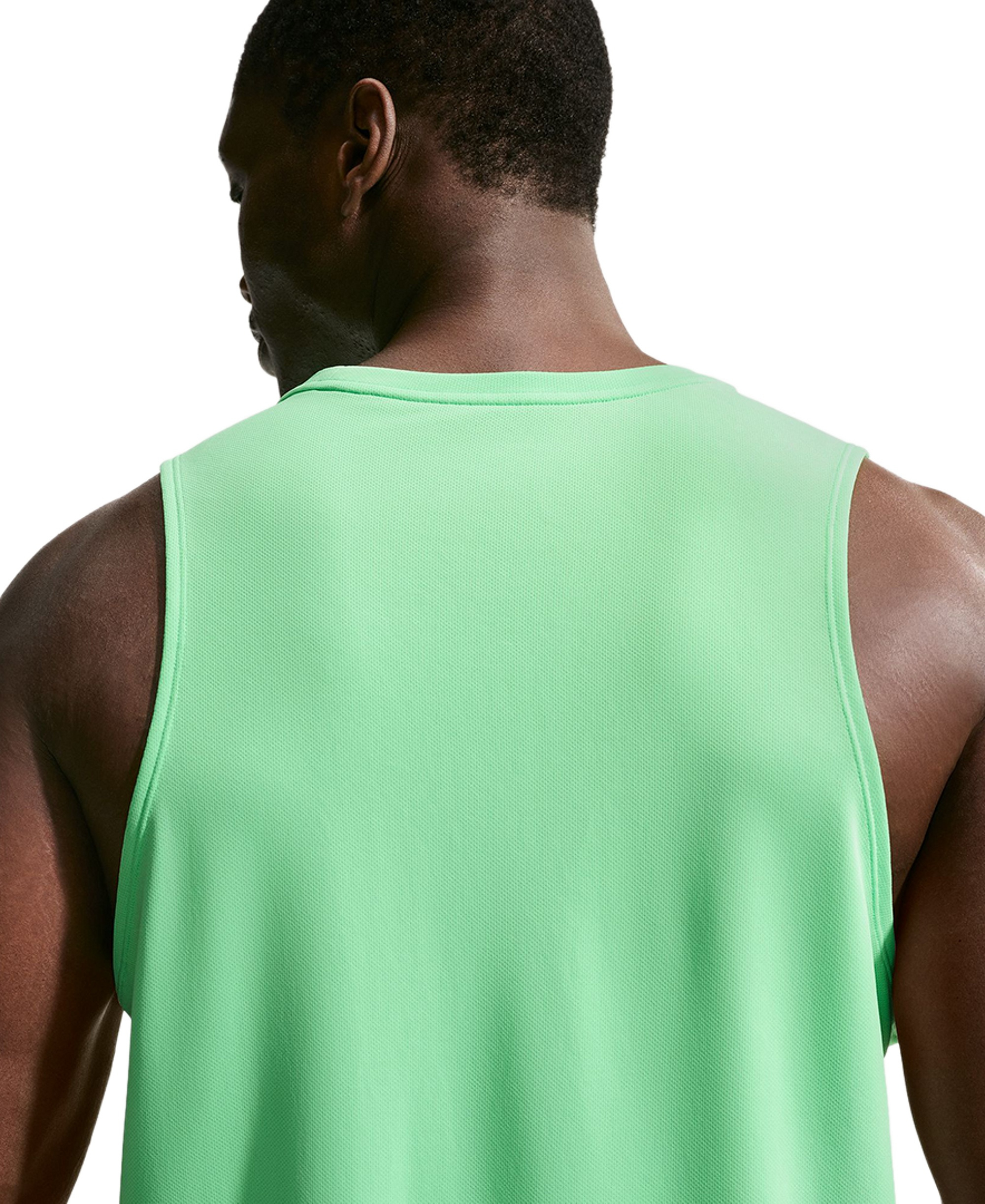 Nike Men's Miler Dri-Fit Running Tank Top - Illusion Green/Reflective Silver