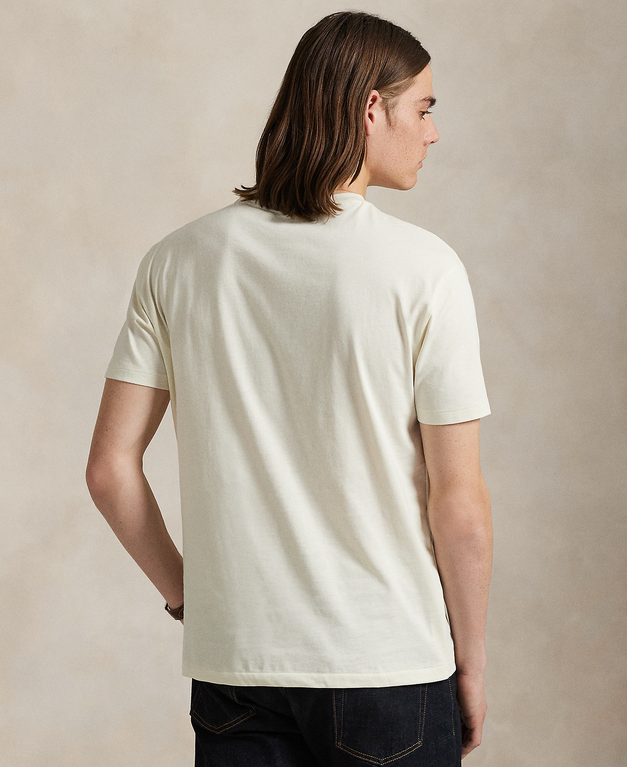 Polo Ralph Lauren Men's Embroidered Pony Classic-Fit T-Shirt - Parchment Cream