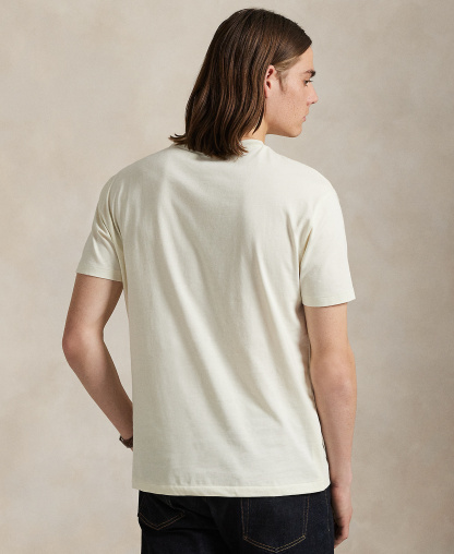Polo Ralph Lauren Men's Embroidered Pony Classic-Fit T-Shirt - Parchment Cream