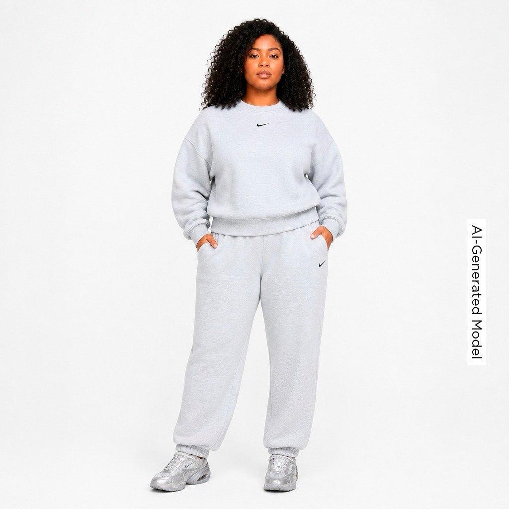 Women's Nithtke Studio Fleece Medium-Weight Camo High-Rise Oversized Cuffed Pants - Birch Heather/Black