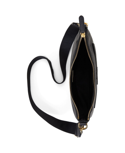 Lauren Ralph Lauren Cameryn Pebbled Leather Small Crossbody - Black