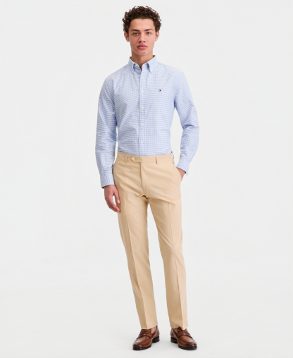 Tommy Hilfiger Men's Modern-Fit Linen Pants - Tan Solid