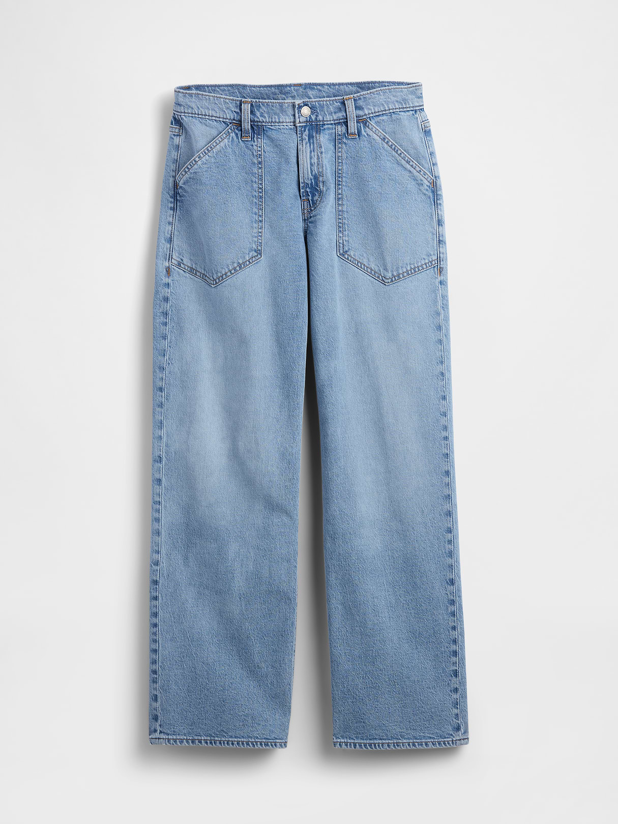 Low Rise '90s Loose Jeans - Medium indigo wash