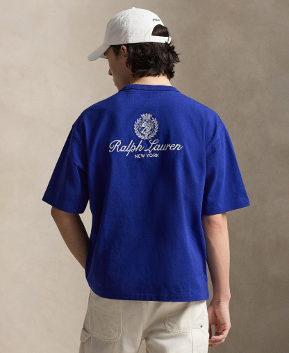 Polo Ralph Lauren Men's Jersey Graphic Relaxed-Fit T-Shirt - Classic Azure