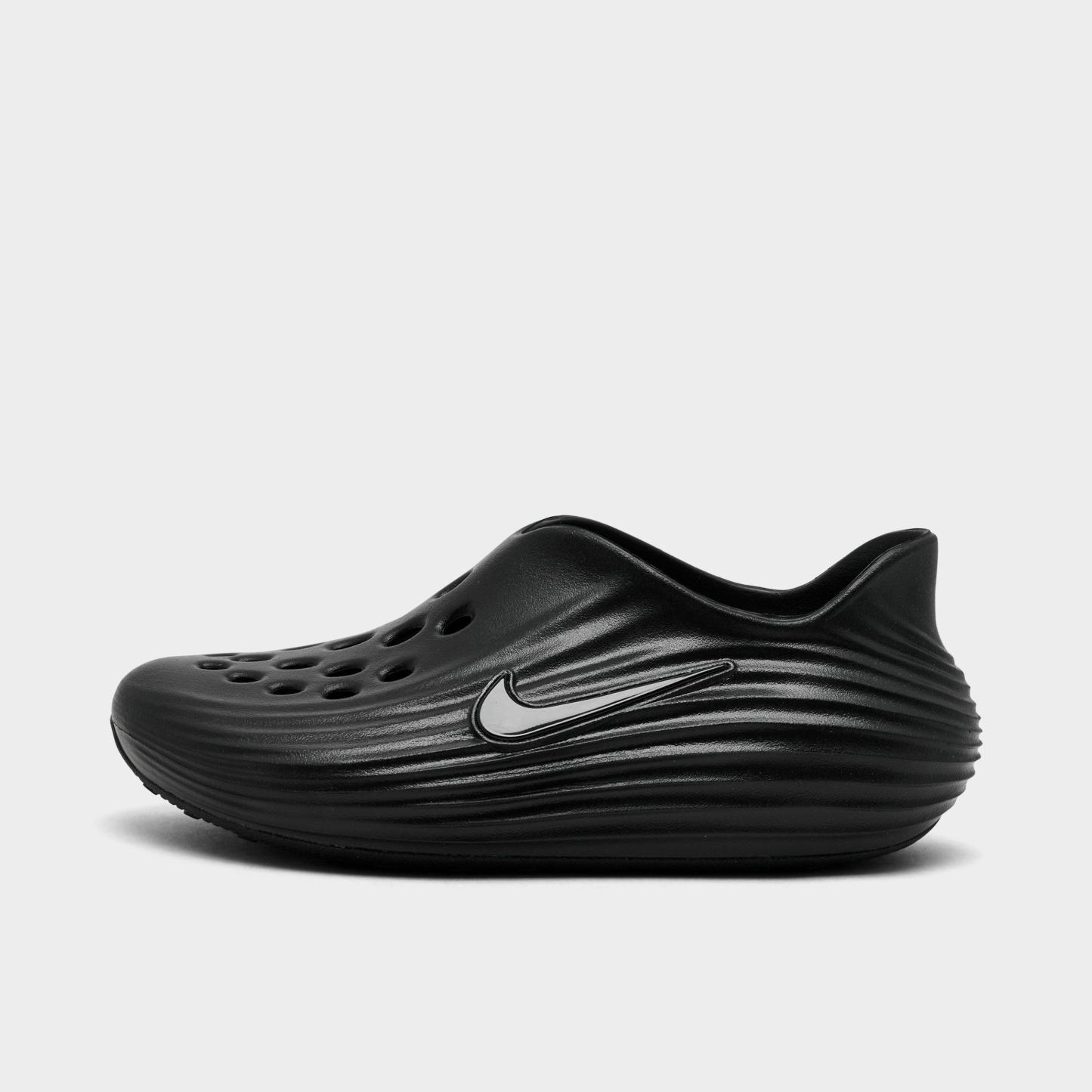 Big Kids' Nithtke ReactX Rejuven8 Recovery Casual Shoes - Black/Black/Black - Left shoe facing left. Outside of the shoe.