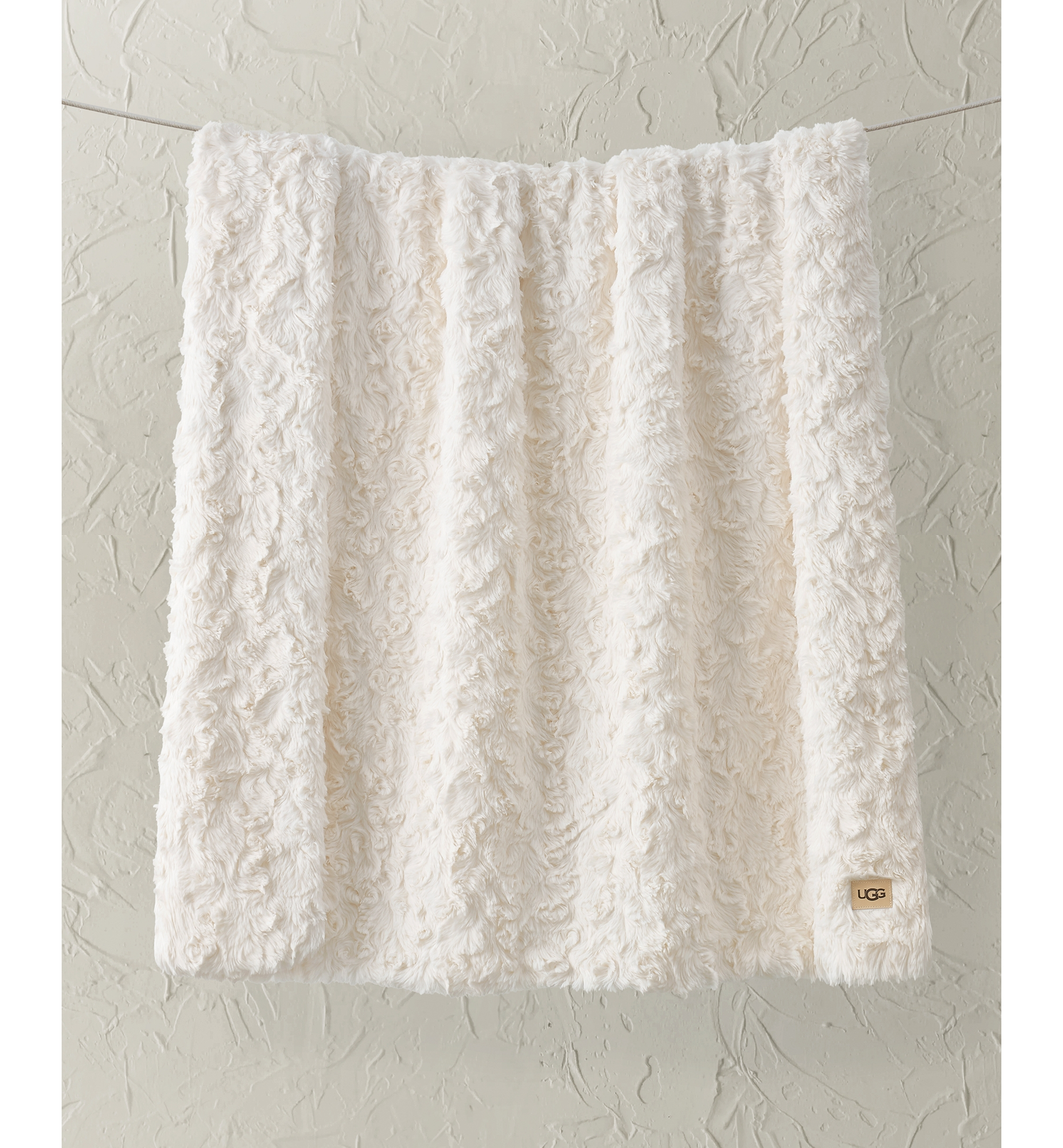 UGG® Adalee Faux Fur Throw, 50" x 70" - Natural