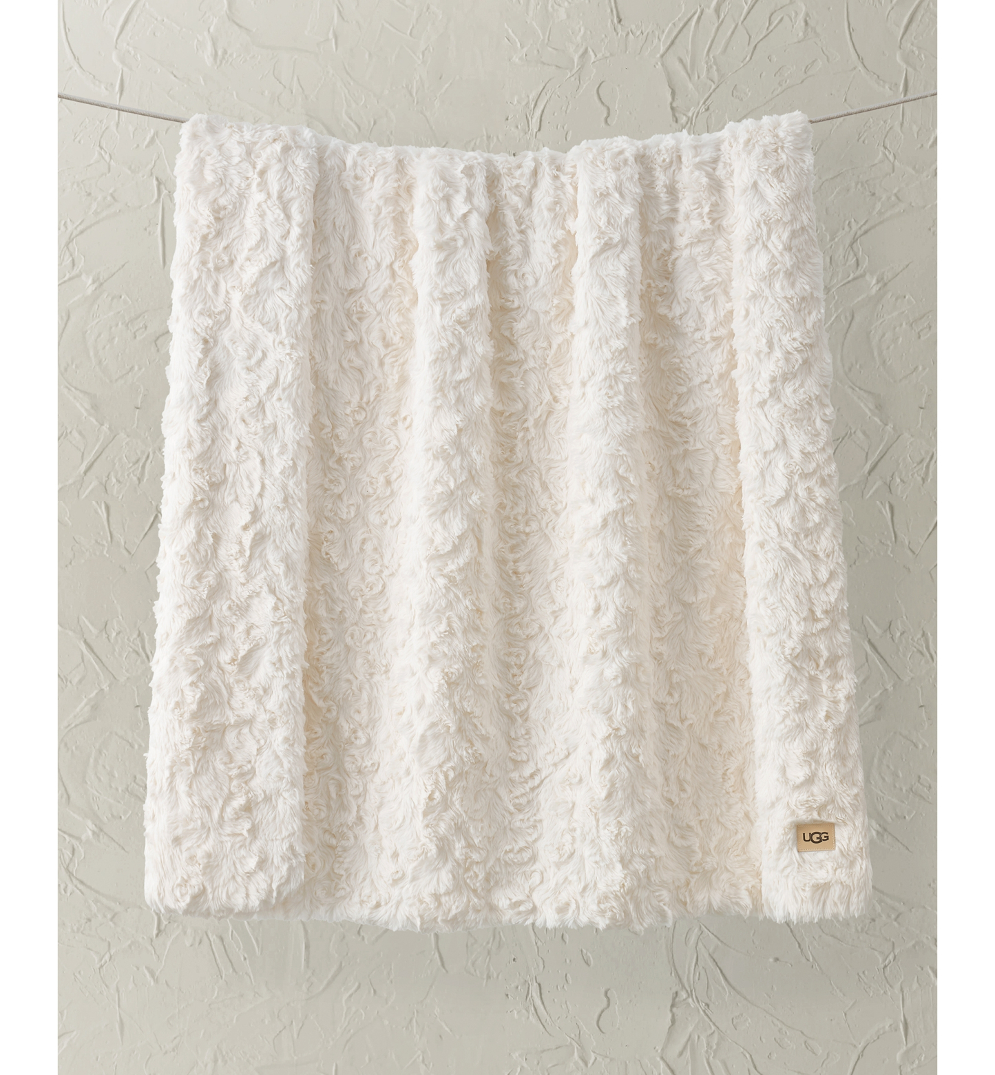 UGG® Adalee Faux Fur Throw, 50" x 70" - Natural