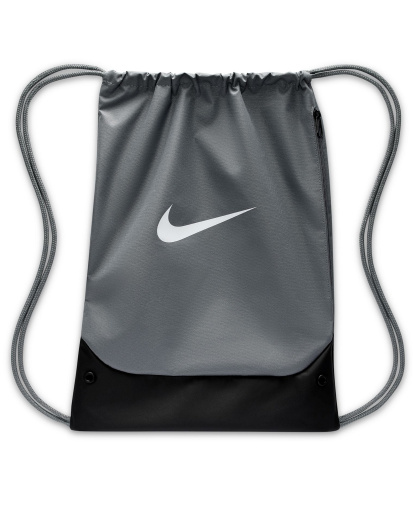 Nike Brasilia Drawstring Bag (18L) - Smoke Gray/Black