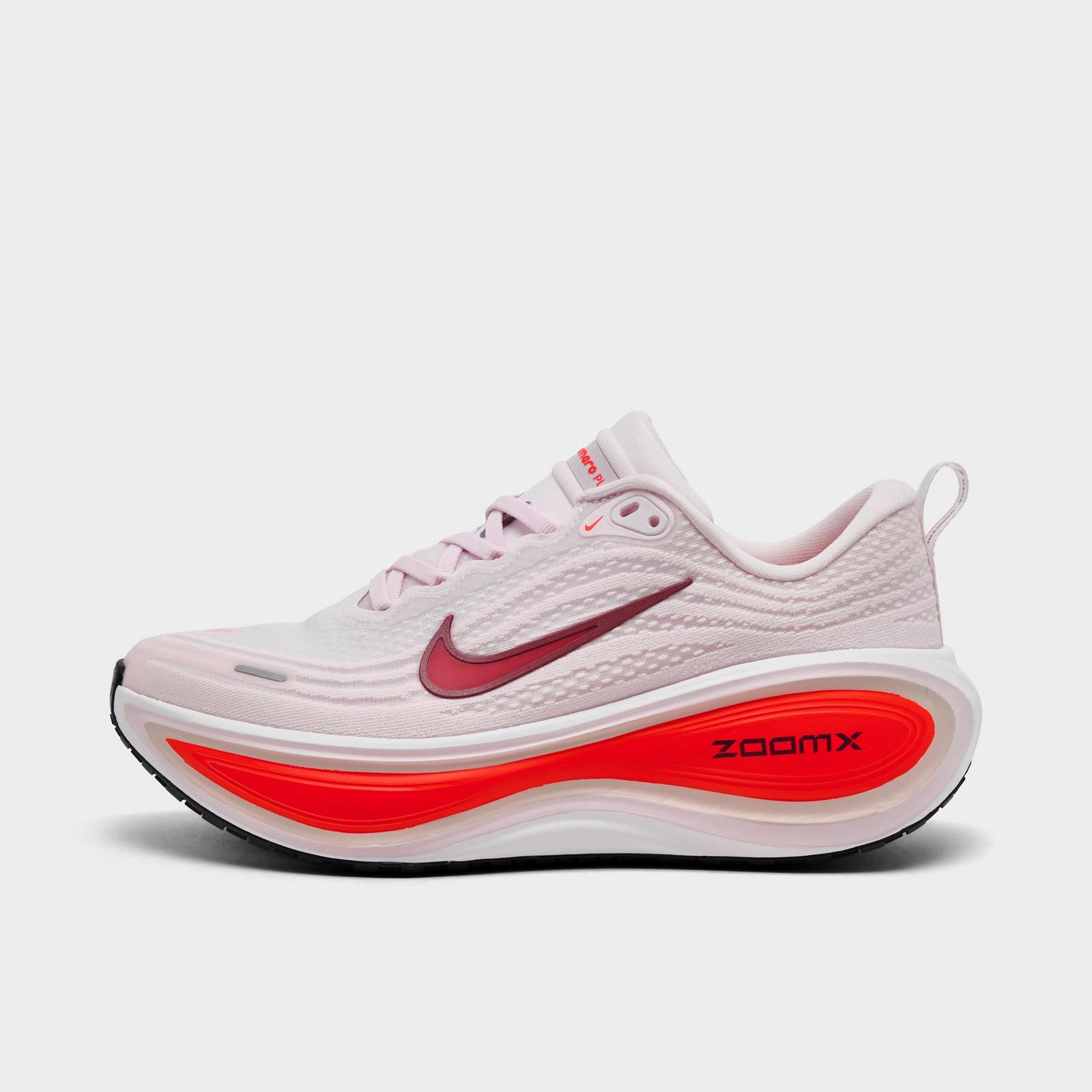 Women's Nike Vomero Plus Running Shoes - Pearl Pink/Team Crimson