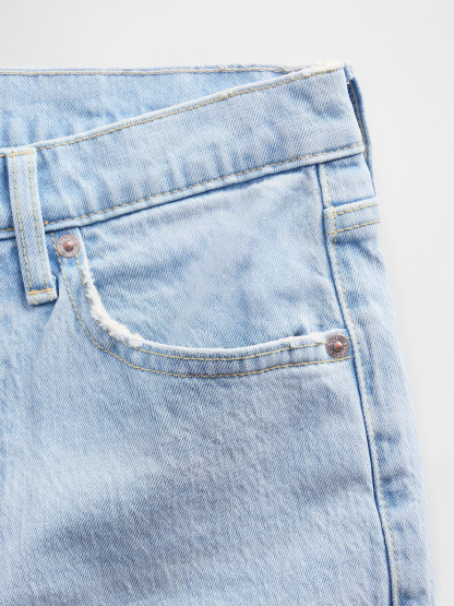 Mid Rise Relaxed Straight Jeans - Light wash