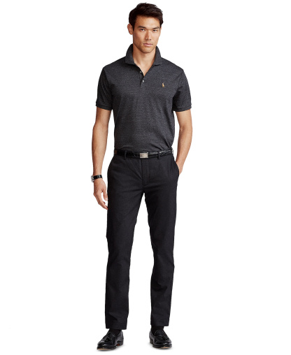 Polo Ralph Lauren Men's Classic Fit Soft Cotton Polo Shirt - Black Marl Heather