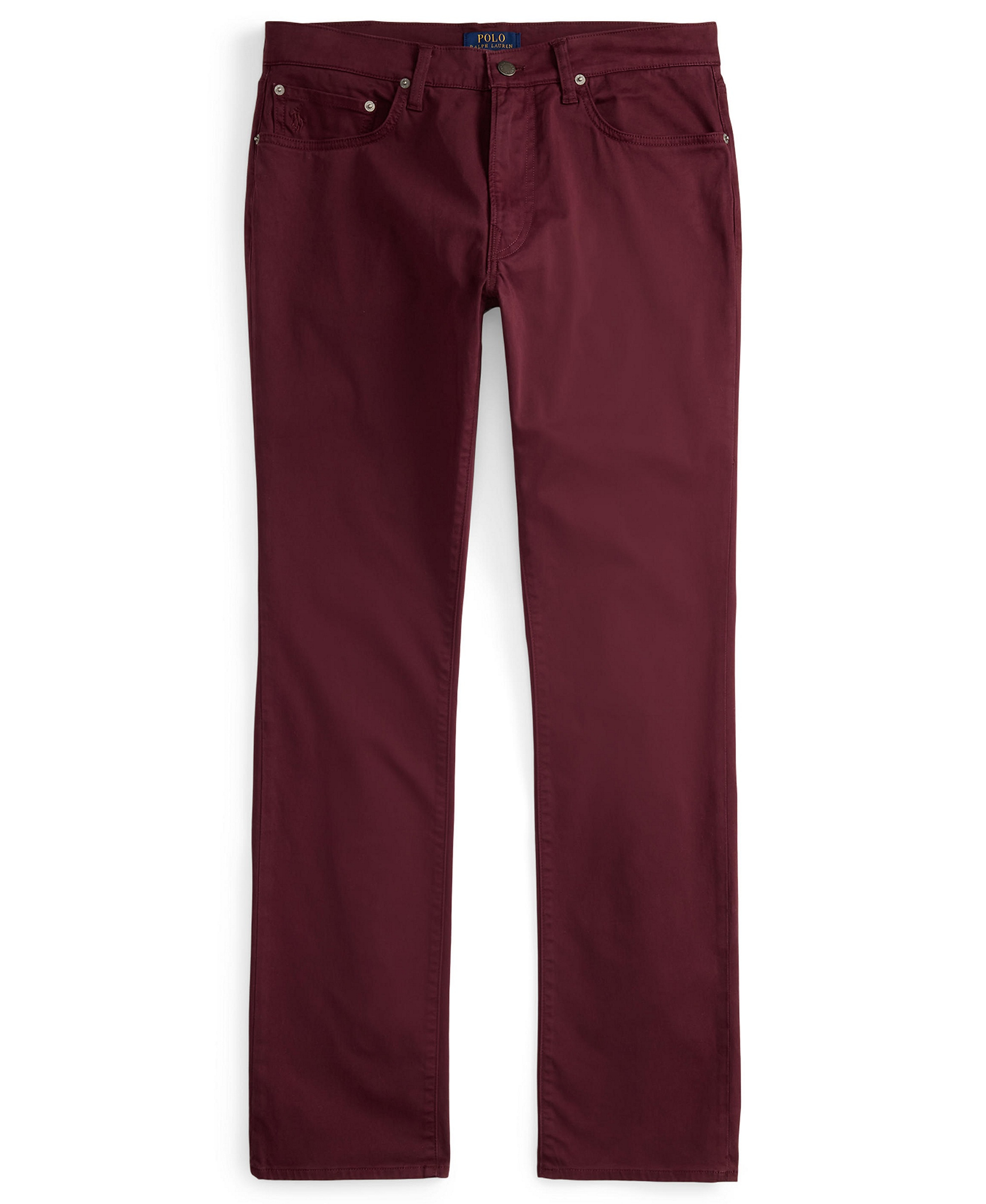 Polo Ralph Lauren Men's Varick Slim Straight Stretch Sateen Pants - Harvard Wine