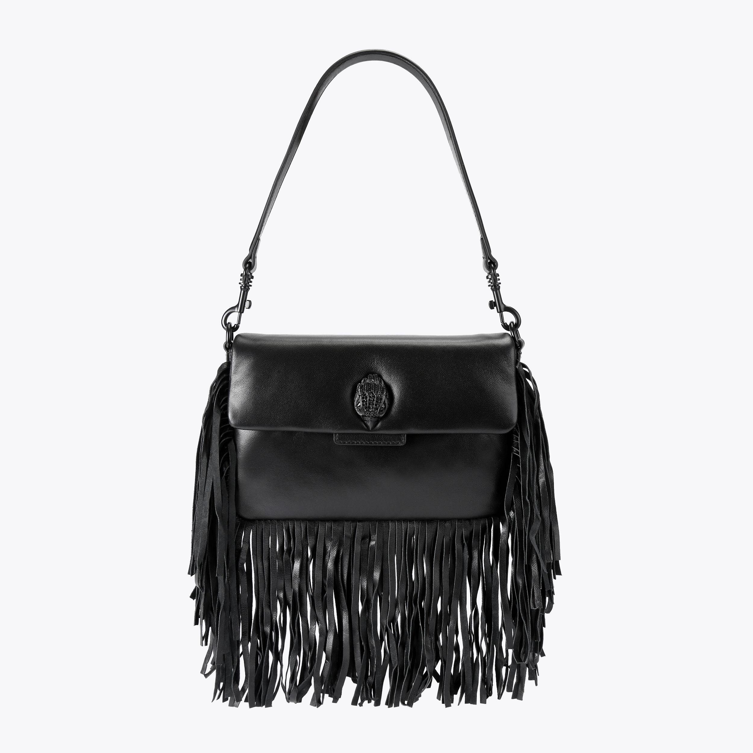 Kurt Geiger London Oxford Fringe Drench Shoulder Bag - Black