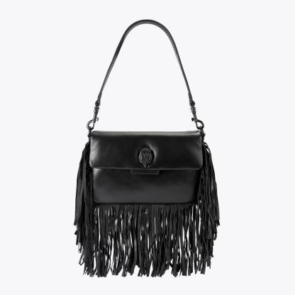 Kurt Geiger London Oxford Fringe Drench Shoulder Bag - Black