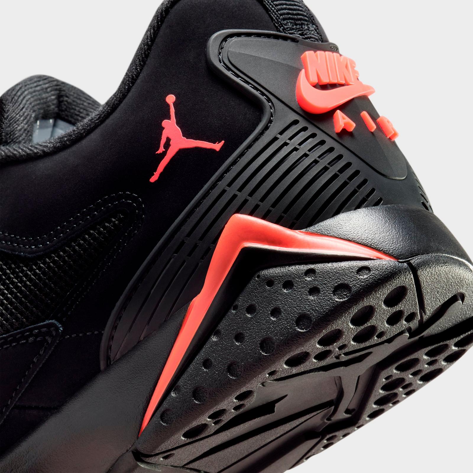 Men's Air Jordan MVP 92 Casual Shoes - Black/Infrared 23 - Left shoe facing left. Outside of the shoe. - view 2