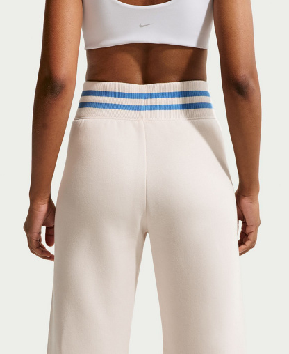 Nike Women's Sportswear Phoenix Fleece High-Waisted Wide-Leg Pants - Lightt Orewood Brown/University Blue