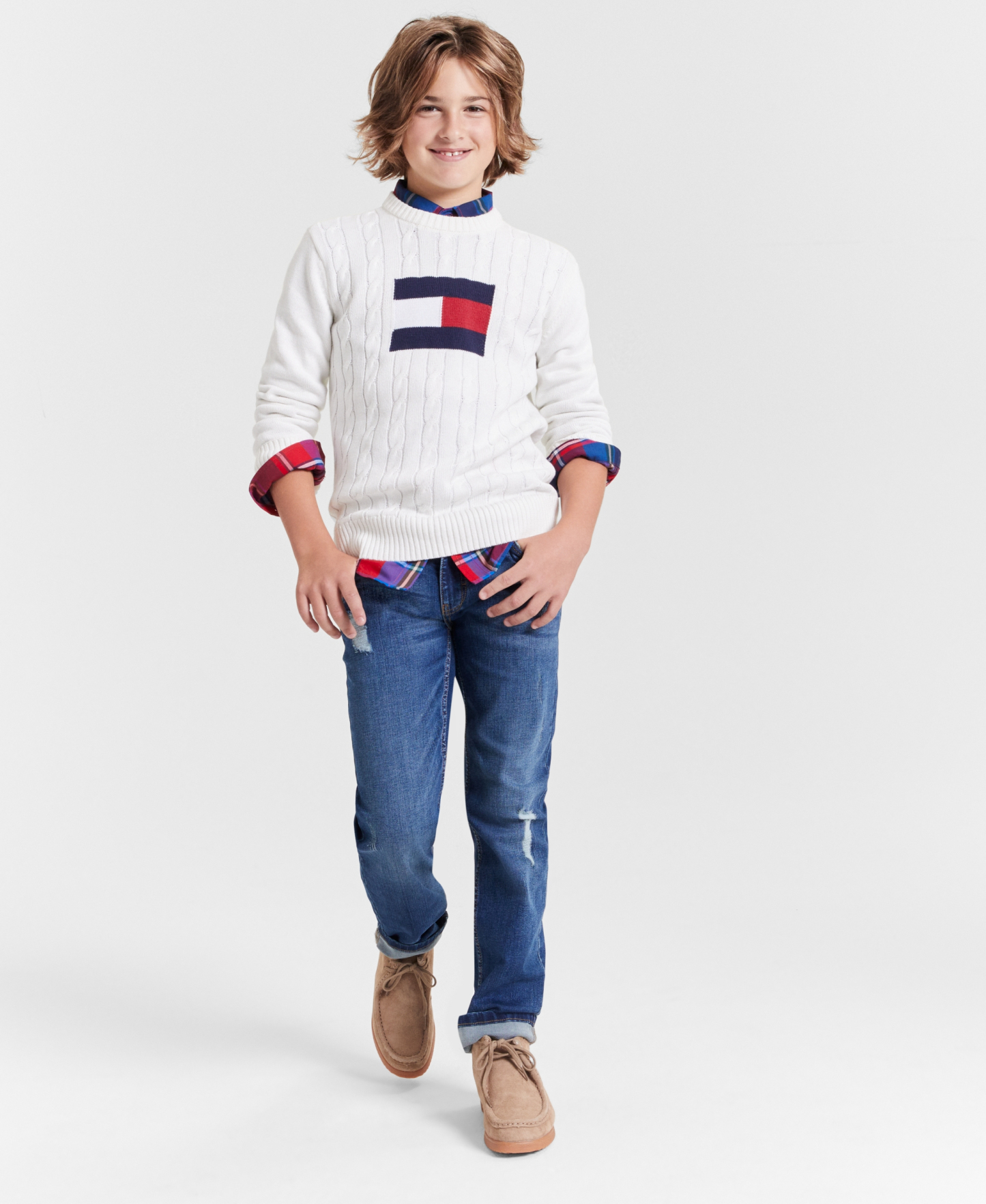 Tommy Hilfiger Boys' 8-20 Straight-Fit Niagara Stretch Jeans - Niagara Blue