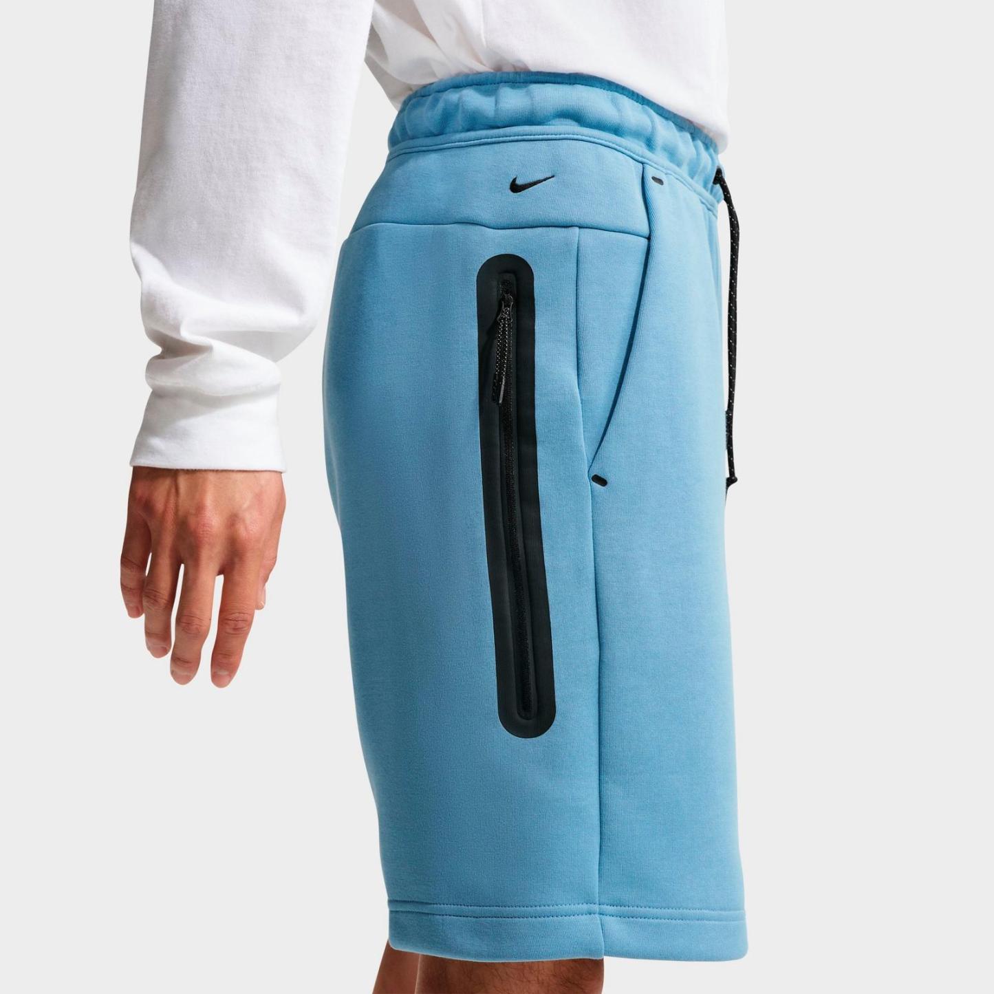 Men's Nike Tech Fleece Shorts - Work Blue/Black